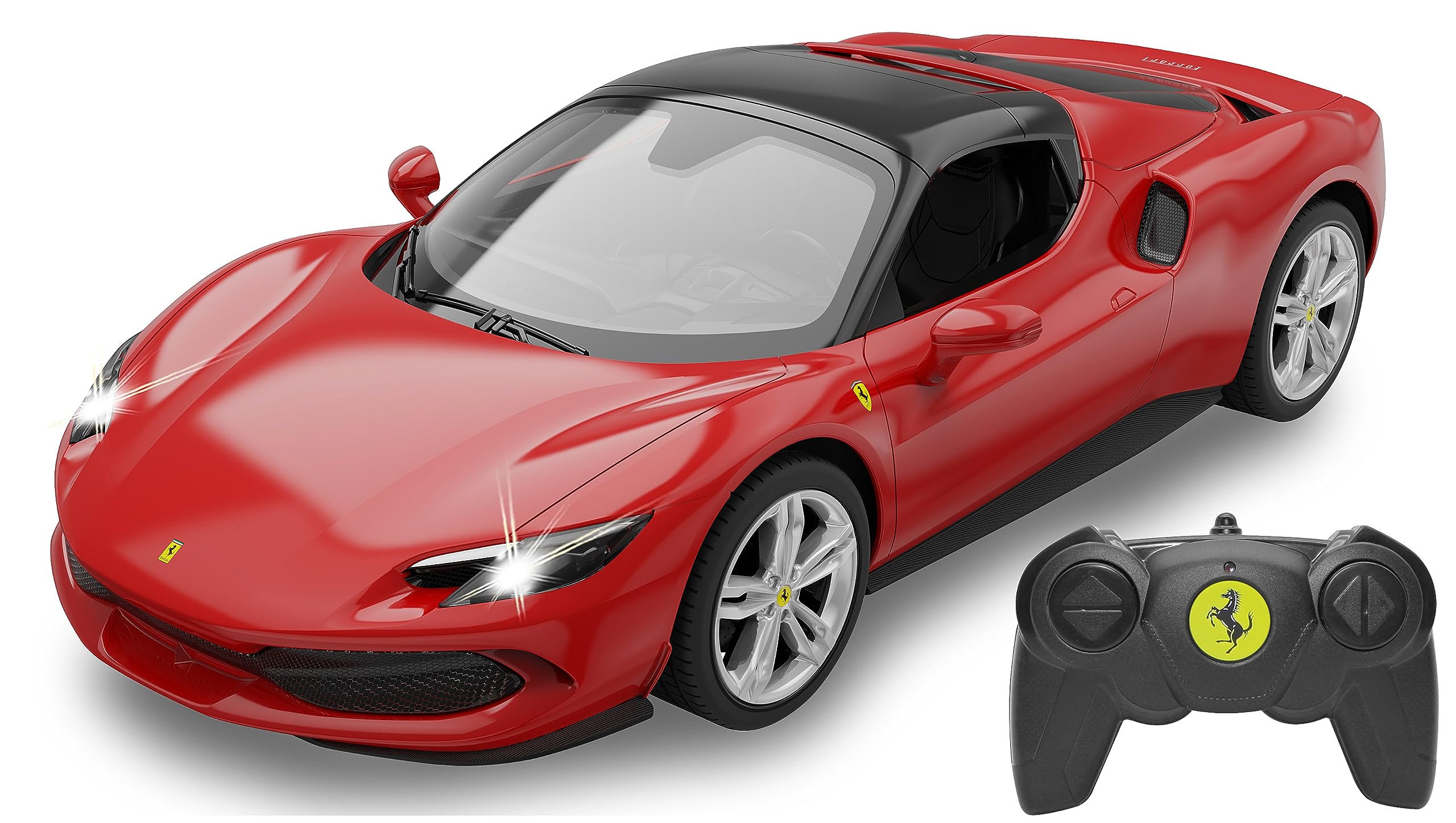 JAMARA Ferrari 296 GTS 1:16 2.4GHz Transparent Windscreen LED Light RC Car