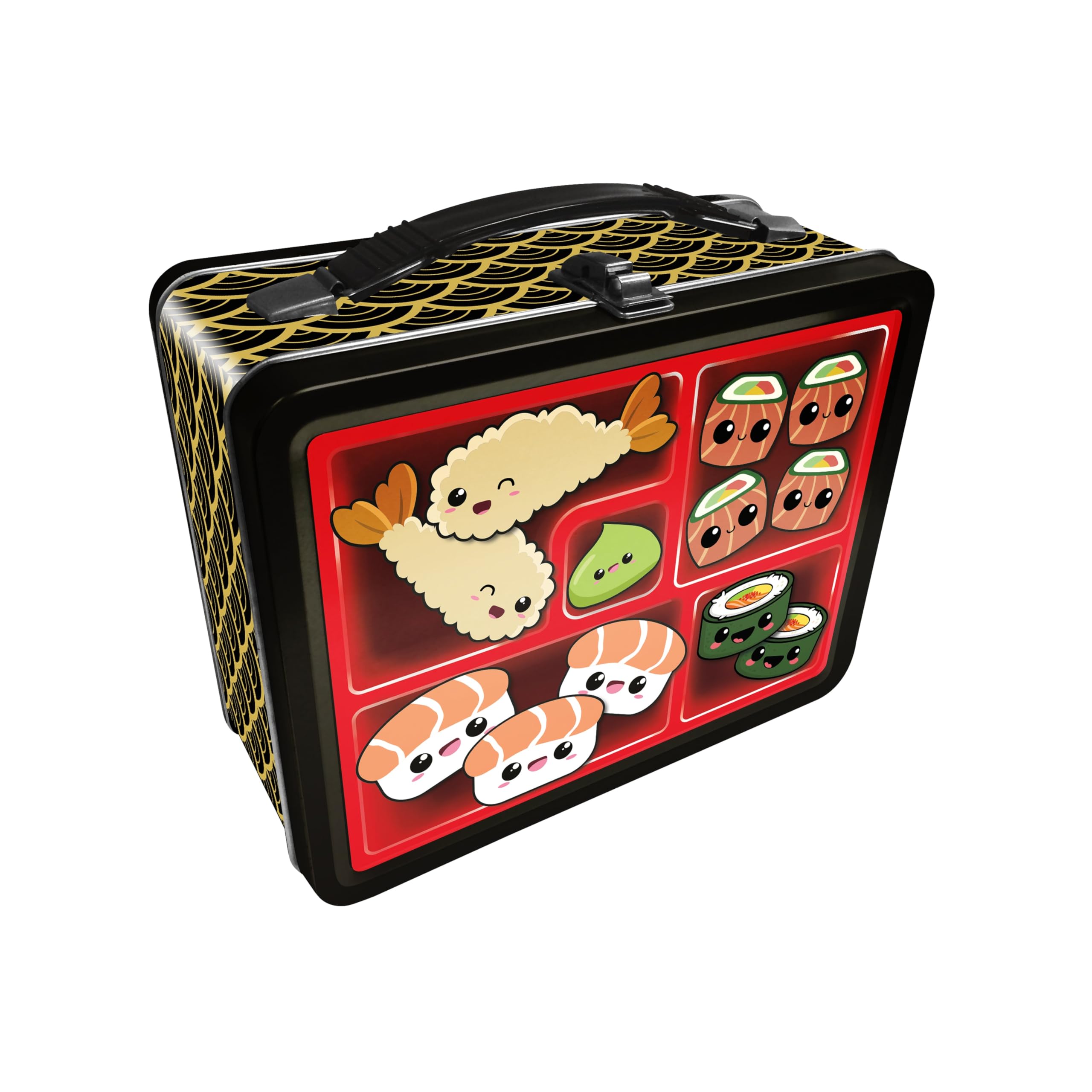 AQUARIUS Bento Box Fun Box - Sturdy Tin Storage Box with Plastic Handle & Embossed Front Cover - Officially Licensed Merchandise & Collectible Gift