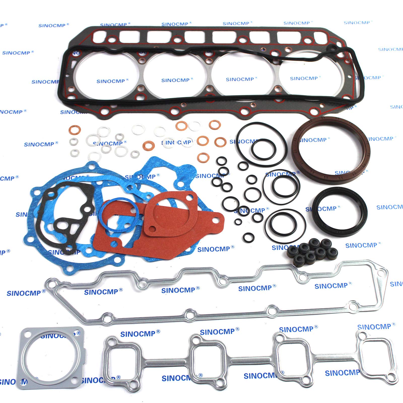 4TNE98 Kit guarnizioni motore - SINOCMP Escavatore Parti per motore Yanmar Generatore Carrello Elevatore Hyster Baoli OM, 3 mesi di garanzia