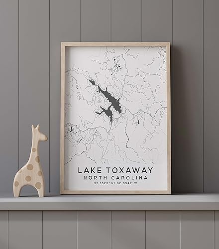 Miniatura 9 de Mapa de Lake Toxaway, Carolina del Norte, Light 2 (24x36)