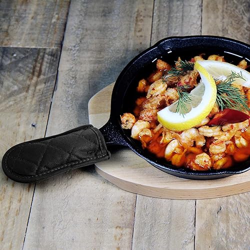 Miniatura 6 de 4 soportes para mango caliente, fundas para mango de sartén, resistentes al calor, antideslizantes, de algodón, para mangos calientes, lavables a