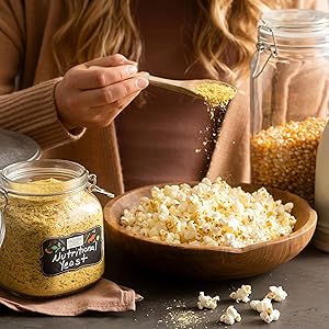 Frontier CO-op Nutritional Yeast Flakes Dairy Free Cheese Flavor 1 lb Bulk Bag