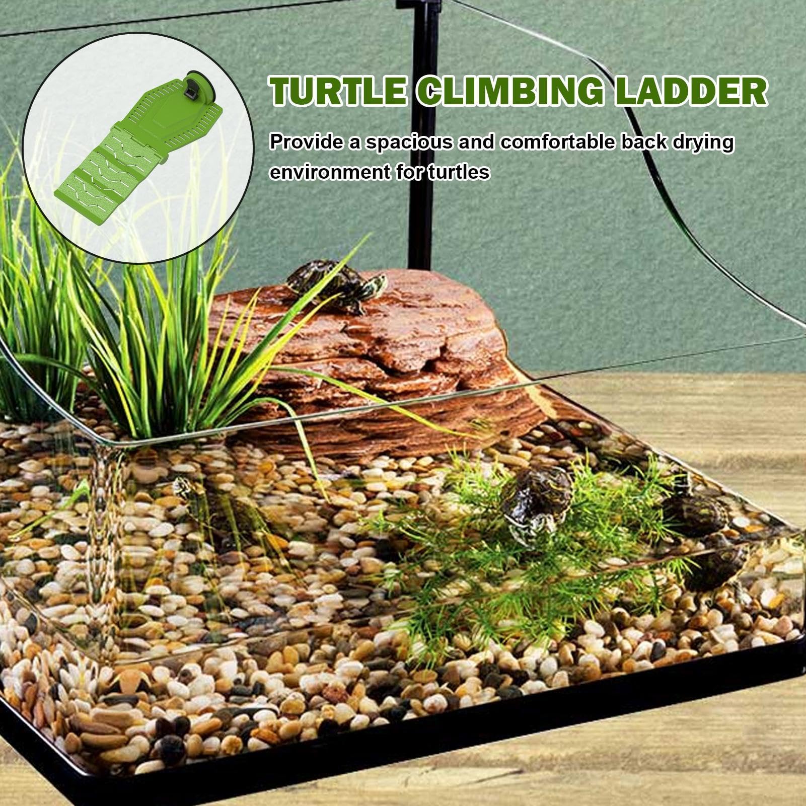 Rampa Solare Per Tartarughe - Galleggiante, In Erba Sintetica, Per Acquari E Habitat - Foto 8
