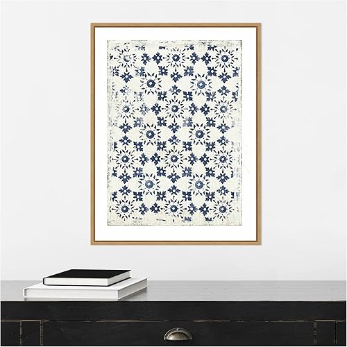 Miniatura 8 de Amanti Art Lienzo enmarcado para pared, 24 x 18 pulgadas, azul marino, Geo III por Aimee Wilson, lienzo enmarcado para pared, arte abstracto,