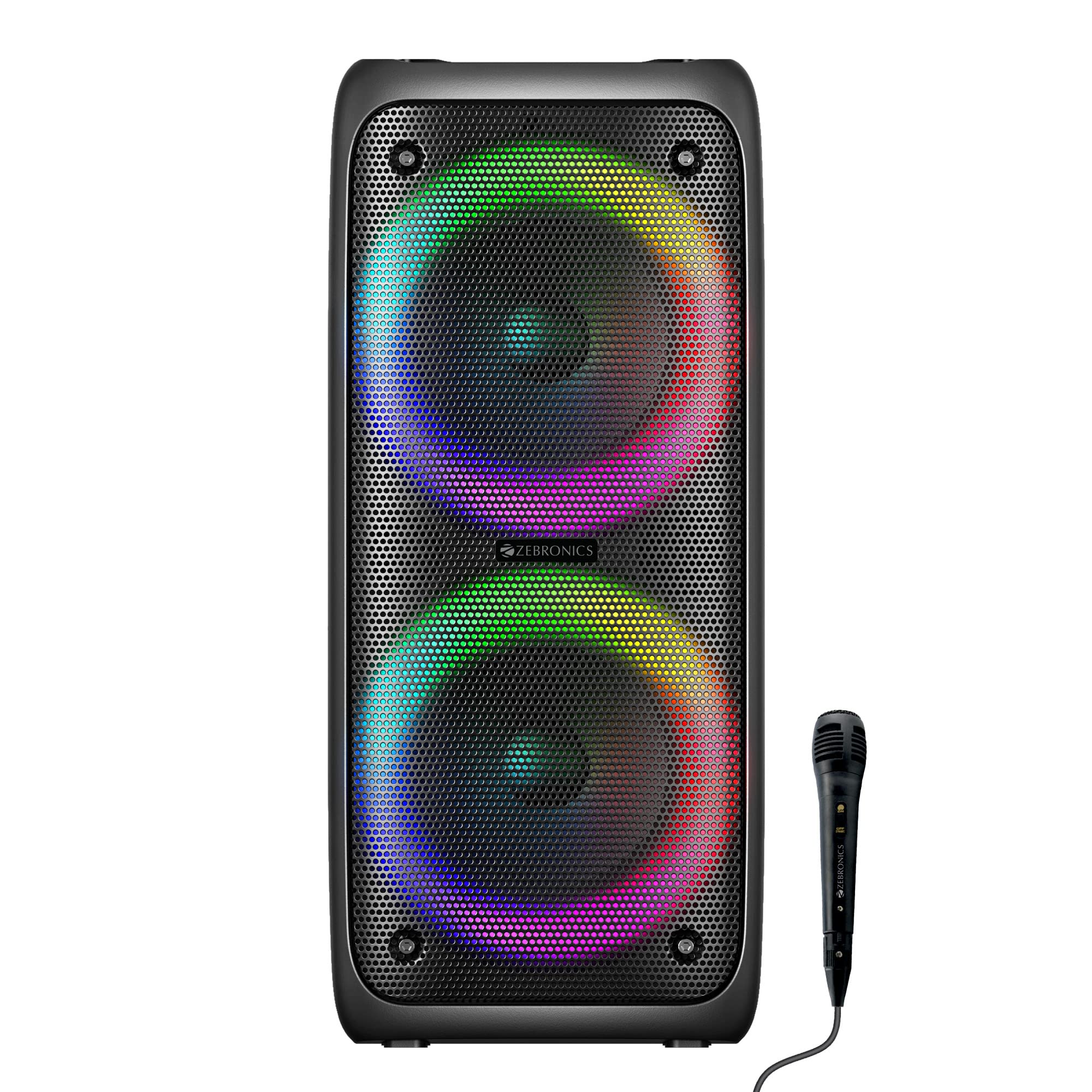 ZEBRONICS Barrel 200 Bluetooth 5.0 Portable Speaker with 40W RMS, TWS, Wired Mic, Karaoke, RGB Lights, Mobile Holder, Dual 6.5" Drivers, Carry Handle and Built-in Rechargeable Battery (B0BVMPPWXN) Amazon Price History, Amazon Price Tracker