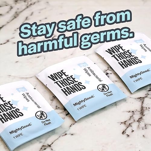 Miniatura 5 de MightyGood Wipe Those Hands Toallitas antibacterianas envueltas individualmente (30) sin fragancia ni alcohol