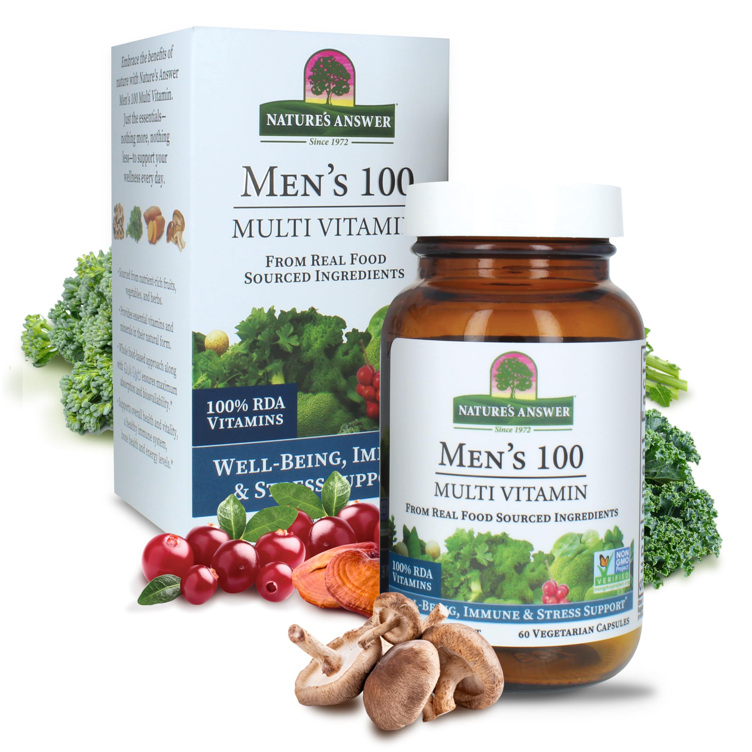Nature's Answer Men's 100, Multivitamin, 60 Vegetarian Capsules