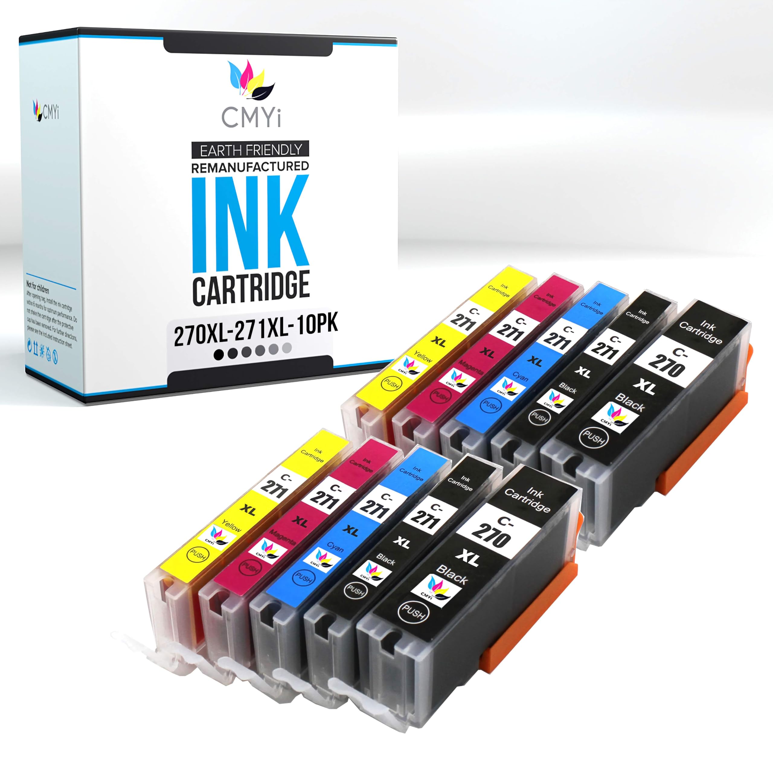 CMYi 270XL 271XL Replacement Combo Pack Ink Cartridges for Canon PIXMA MG6820, MG6821, MG6822, MG7700, MG7720, TS5020, TS6020, TS9020 Printers (2 PG