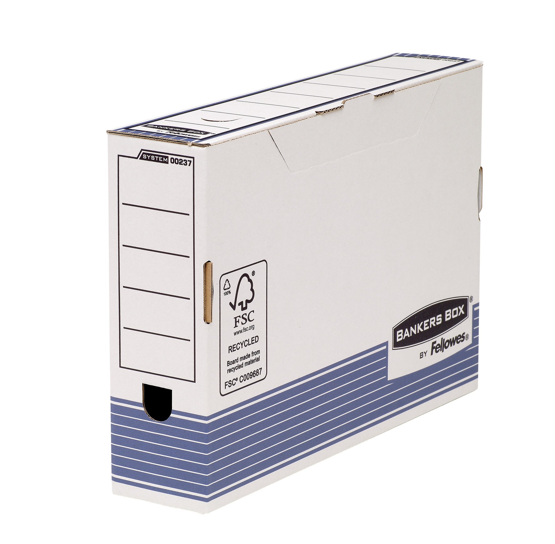 Bankers Box 0023701 Raccoglitore per Archiviazione, Formato A4, Blu, 80 mm, Dorso 100 mm, Confezione da 10 Pezzi