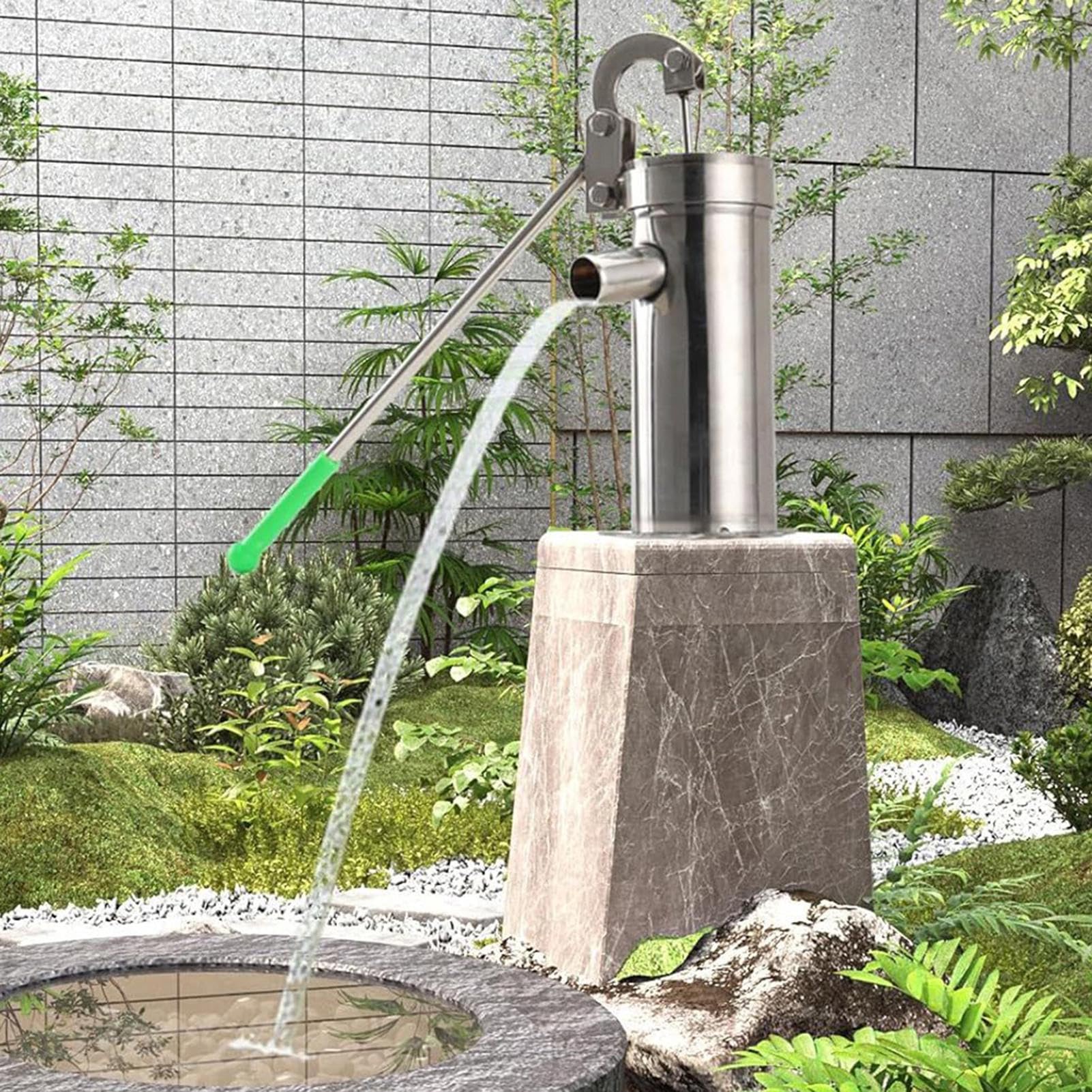 Pompa Acqua Manuale In Acciaio Per Pozzo Di 10 Metri Irrigazione Giardino Farm Uso Domestico Senza Elettricità Di Pompaggio Robusto