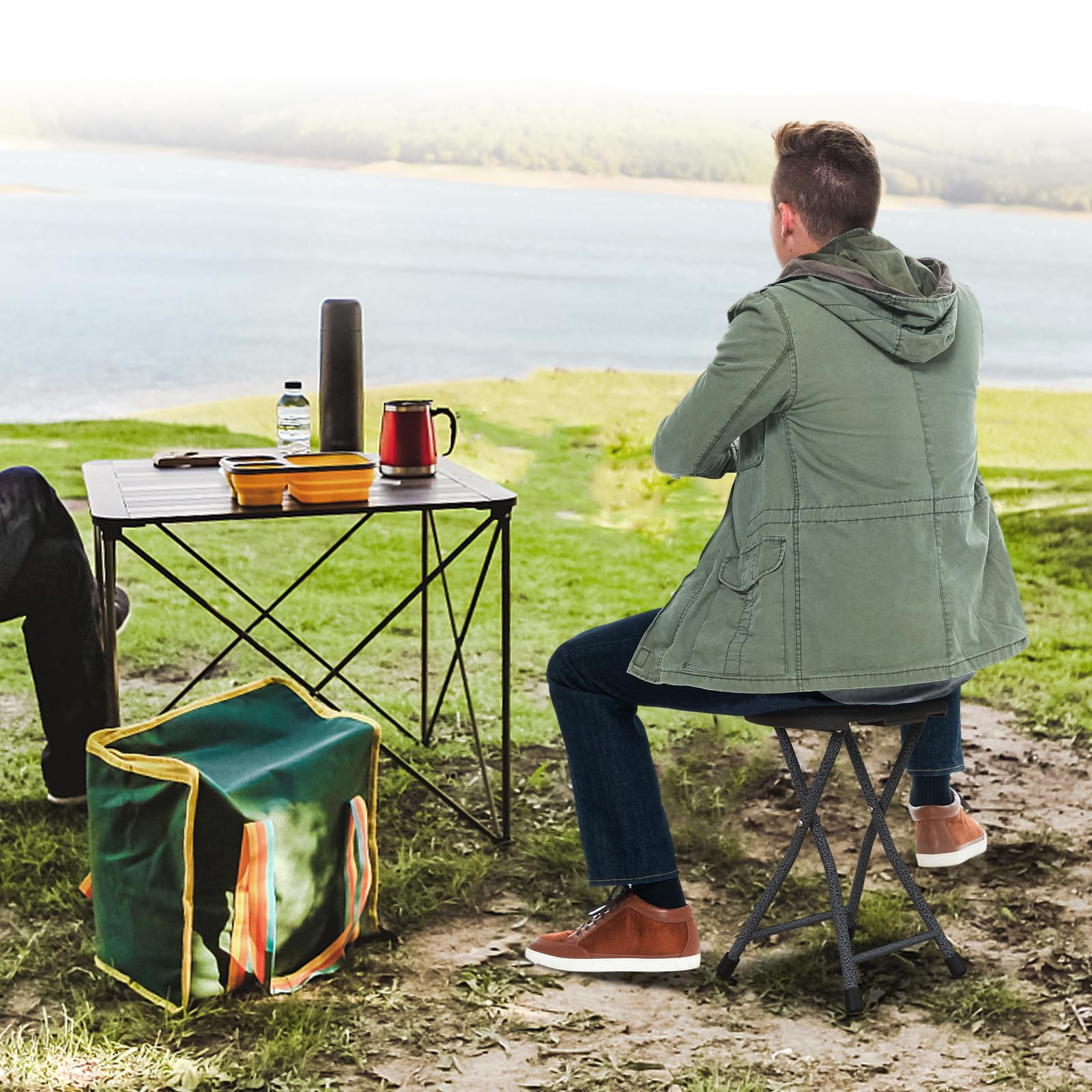 Amazon.com: Giantex Folding Stool Set of 2, 18” Height Foldable
