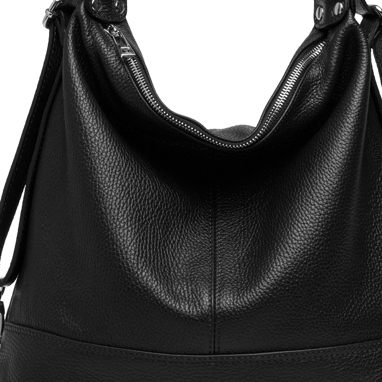Caspar 2 in 1 Schultertasche Rucksack aus Leder Damen Tasche - PREMIUM LINE - Modell No.796 - Made in Italy