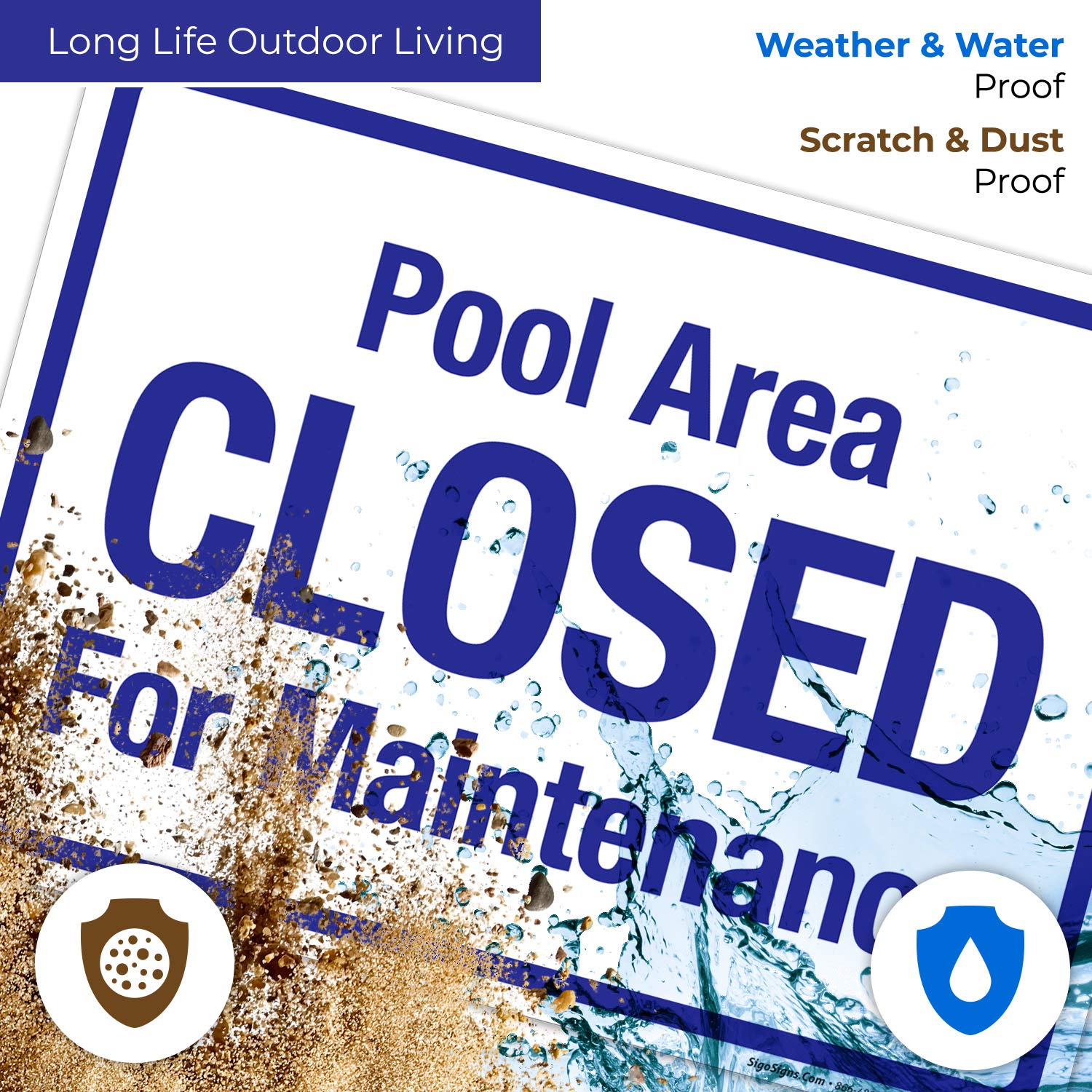 Amazon.com: Pool Area Closed for Maintenance Sign, 10x14