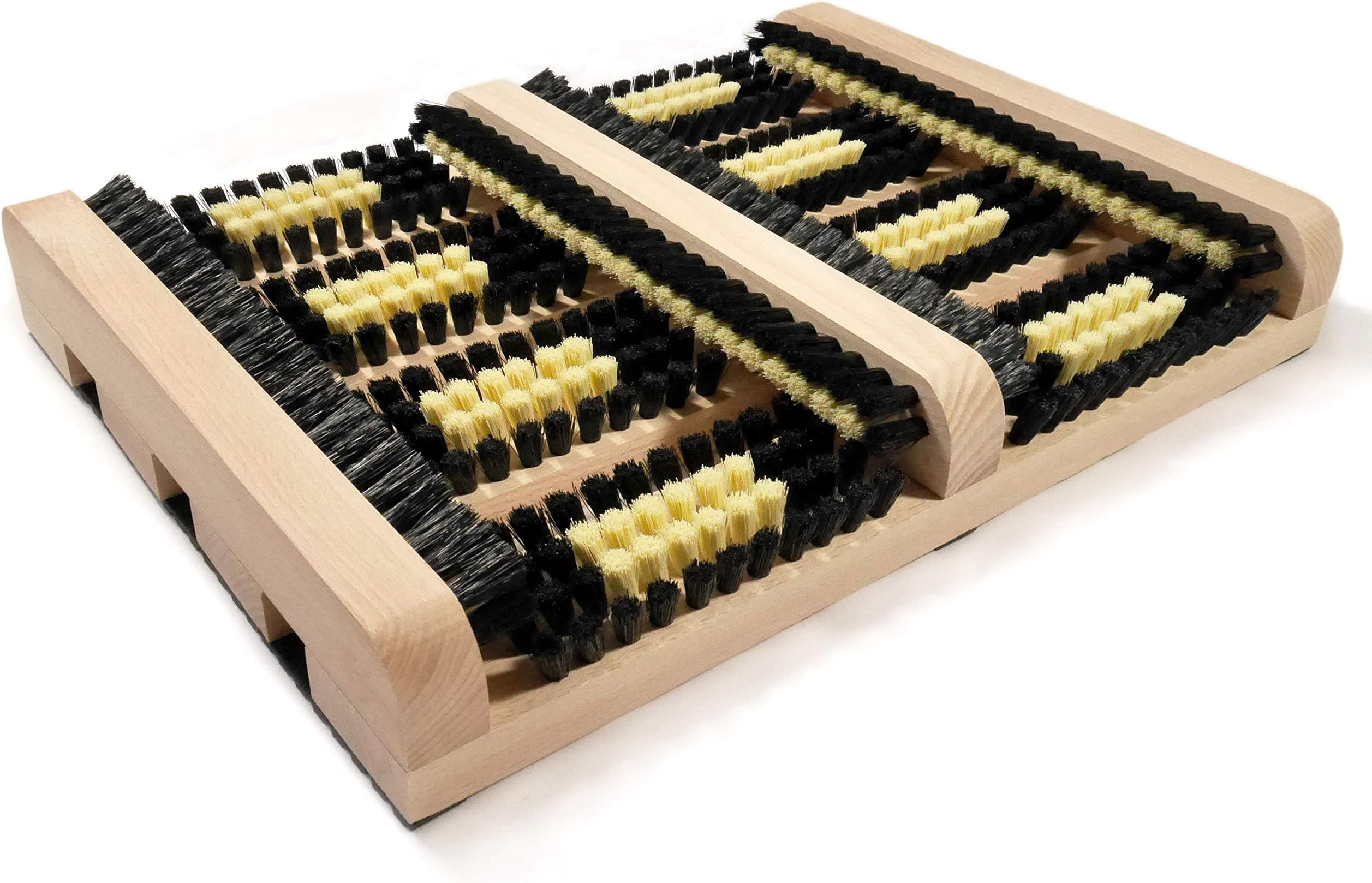 Cleaner and scraper LOGAN (36 x 27 x 5), beech wood, PVC bristles