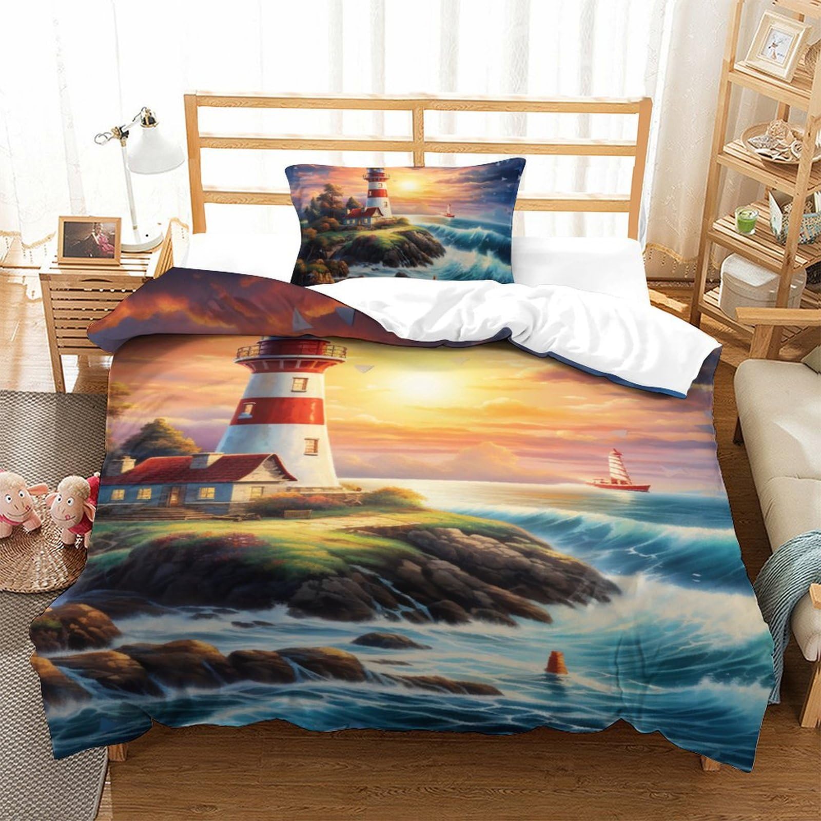Literie phare anti-plis en microfine pour le lit simple des adolescents