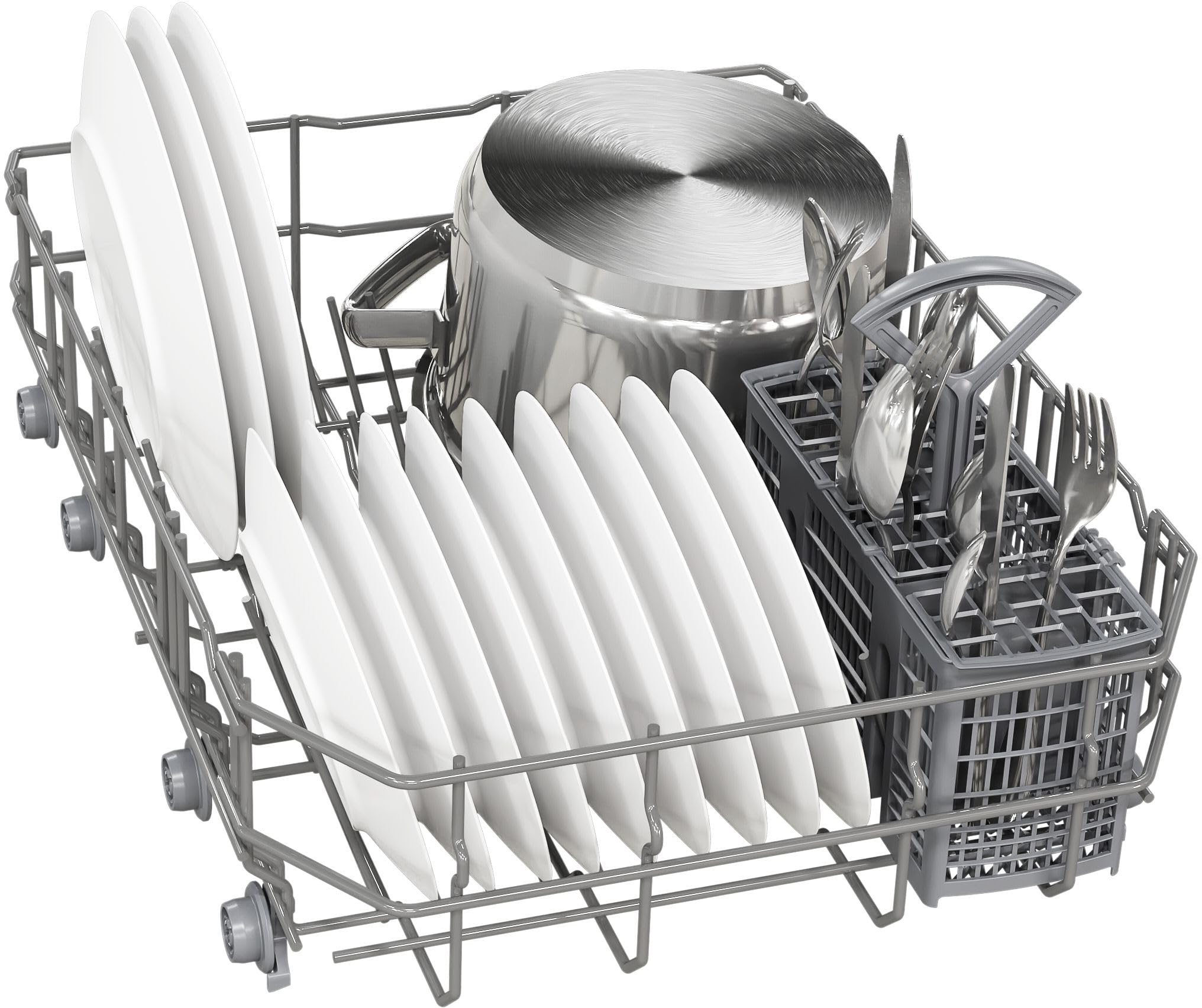 Bosch SPV2IKX10E Serie 2 Vollintegrierter Geschirrspüler 45 cm Edelstahl Extra Trocknen InfoLight AquaStop Weiß