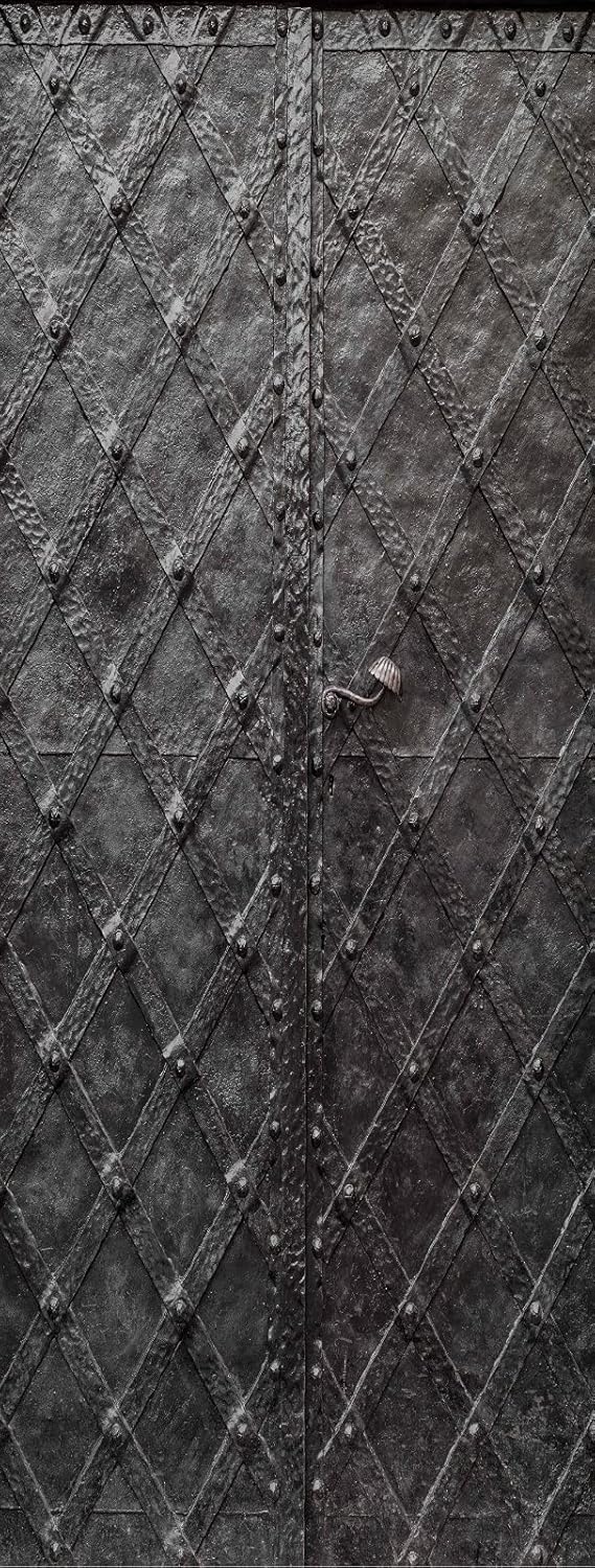 A.Monamour 3D Door Stickers for Interior Doors Old Antique Iron Door Painted Black Texture Vinyl Waterproof Self Adhesive Door Mural Decals for Bedroom Office Bathroom 90 x 200 cm