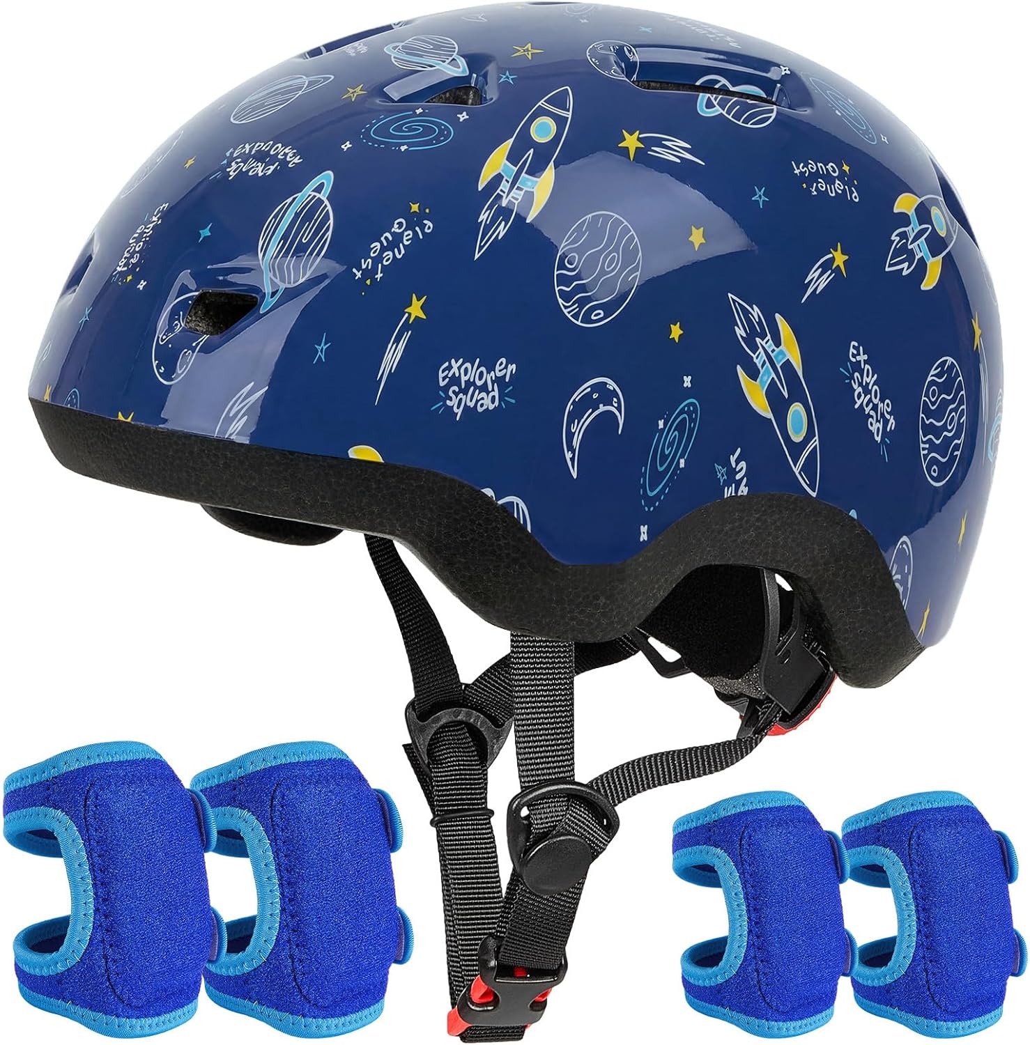 Toddler Helmet, Baby Infant Bike Helmet with Toddler Knee Pads and Elbow Pads Set for Kids 1-3 Years, Adjustable Baby Bike Helmets for Scooter Bicycle