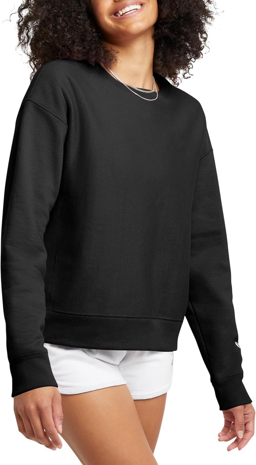 Champion Women's Crewneck Sweatshirt, Reverse Weave Pullover Sweatshirt for Women
