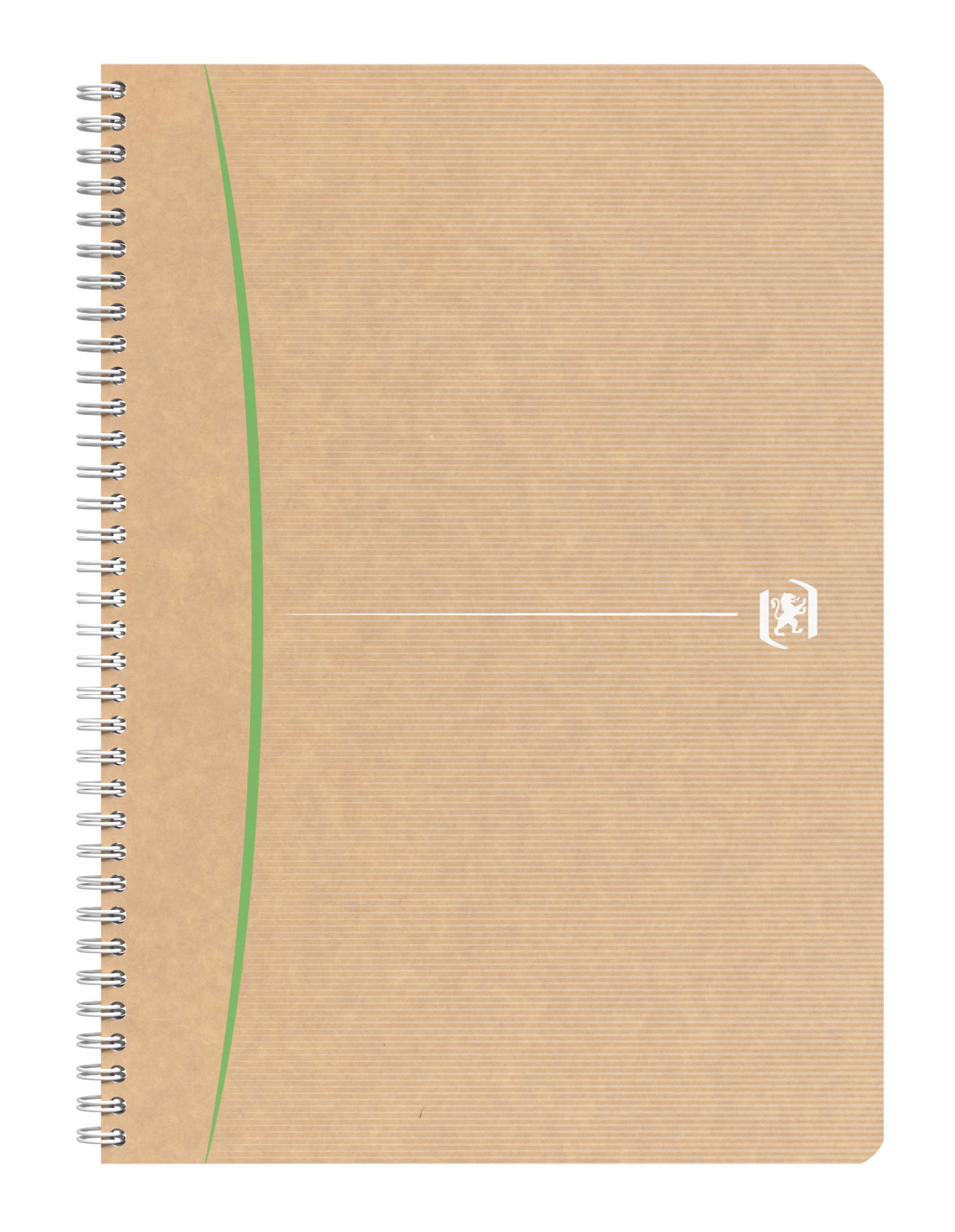 Oxford Taccuino a spirale, formato A4, a righe, per l'ambiente, 90 fogli, 5 pezzi