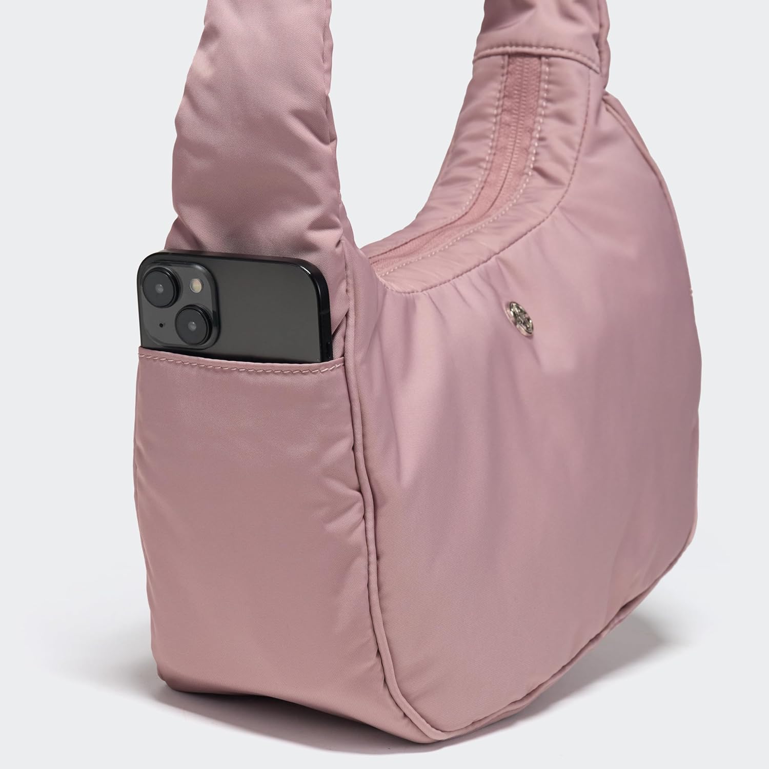 Pander 4L Soft Nylon Crescent Shoulder Bag for Women, Medium Underarm Hobo Purse with Adjustable Strap, Water-Repellent - Image 3