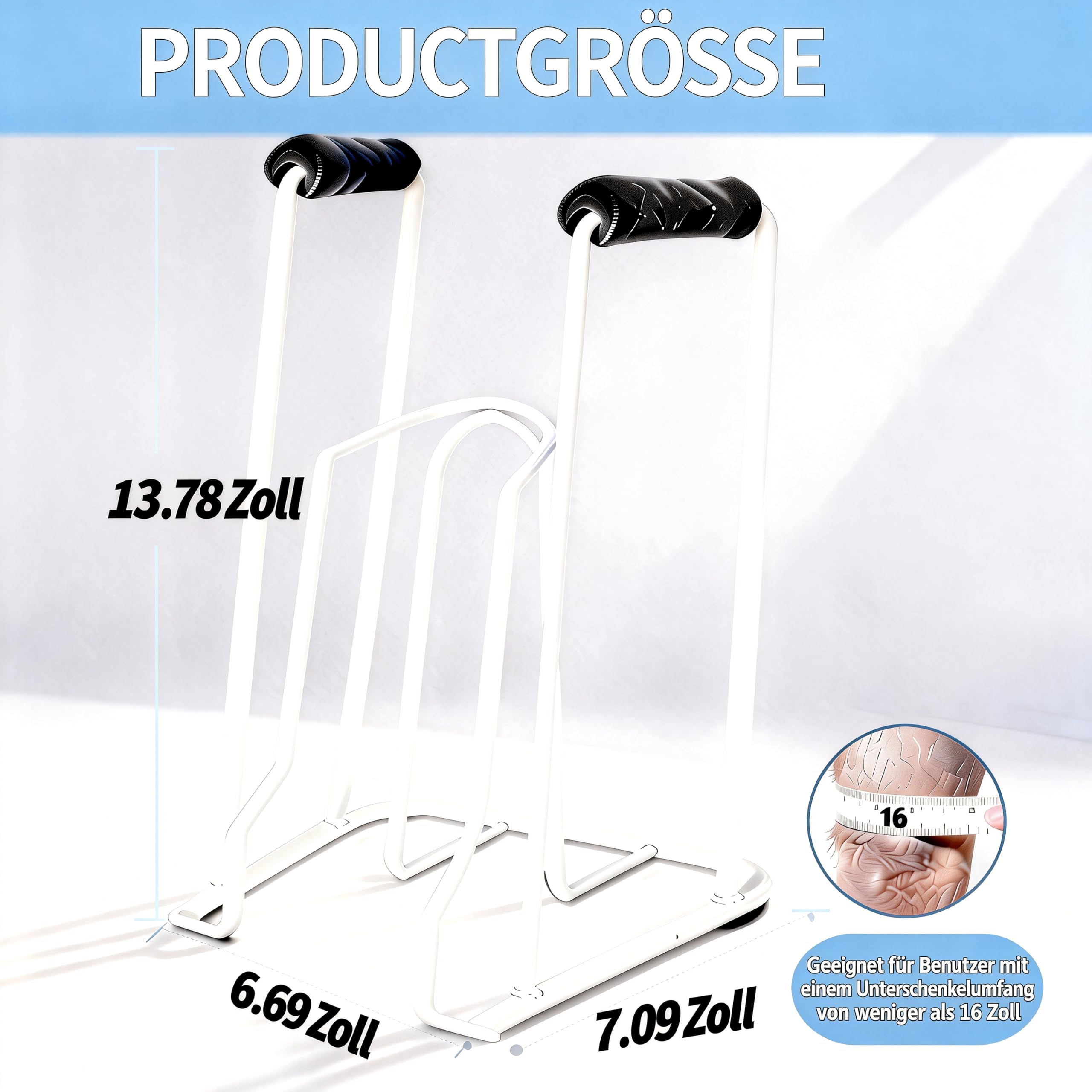 Infila Calze per Anziani in Metallo, Attrezzo Infila Calze Elastiche e a Compressione, Doppia Impugnatura, per Calze fino a 42 cm di Circonferenza, Ideale per Mobilità Ridotta