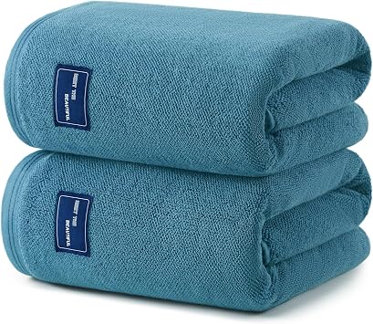 ecolook Extra Large Bath Sheets, 2 Pack, 35 x 70 Inch