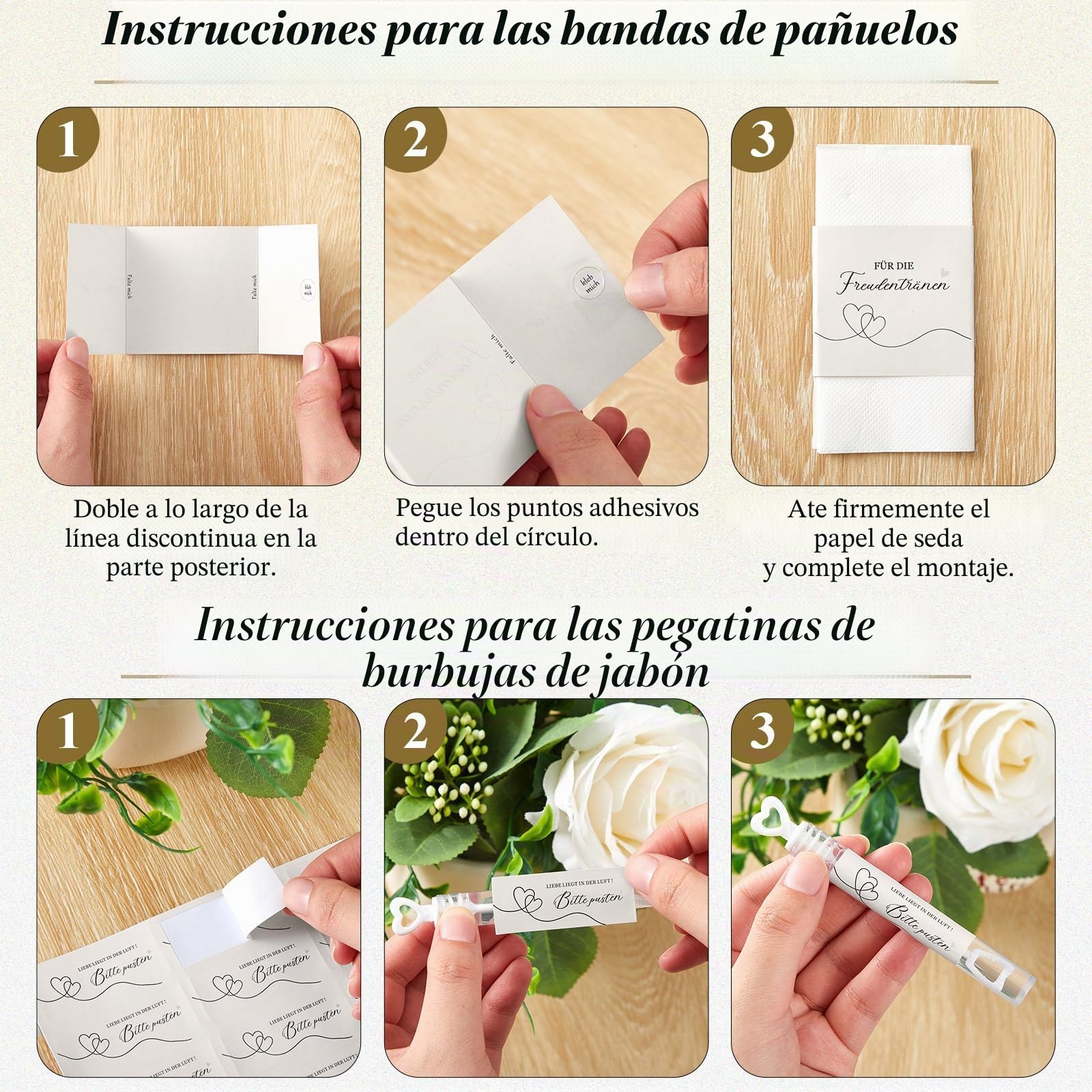 BBTO 30 Sets de Recuerdos para Bodas Abanicos para Bodas Burbujas Lágrimas de Alegría Pañuelos de Pañuelo con Pegatinas de Burbujas con Bolsitas de Organza para Invitados, Fiestas de Cumpleaños