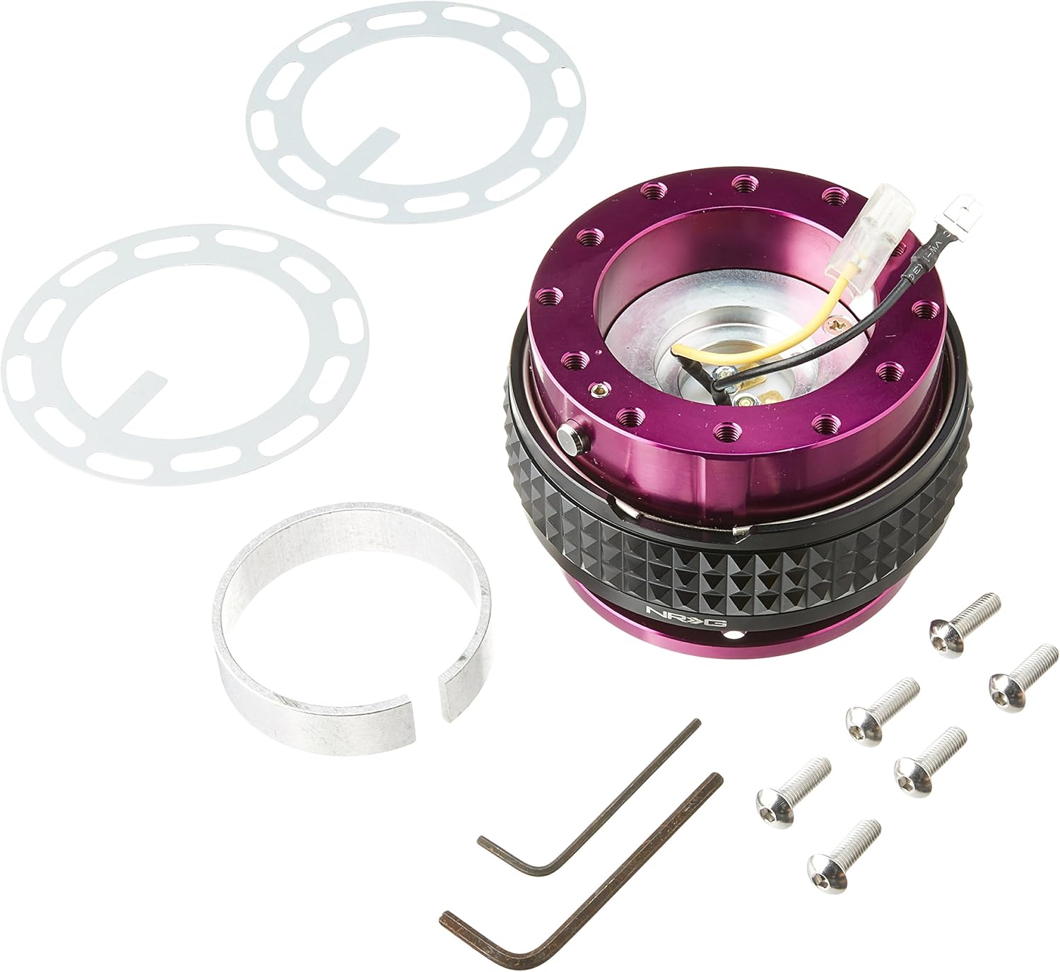 NRG Innovations SRK-210PP/BK Quick Release Kit (Purple Body / Black Pyramid Ring)