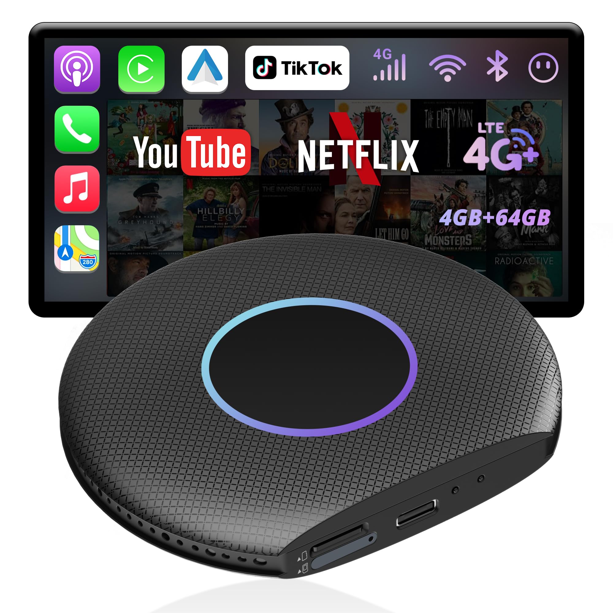 Wireless Android Auto Carplay Adapter,Magic Ai Box CarPlay, Android 13 OS