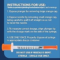 Vista 3 de Jeringas de insulina de un solo uso TRUEplus, 28G 0.5cc 1/2 pulgada de longitud de aguja, 100 unidades (10 paquetes de 10)