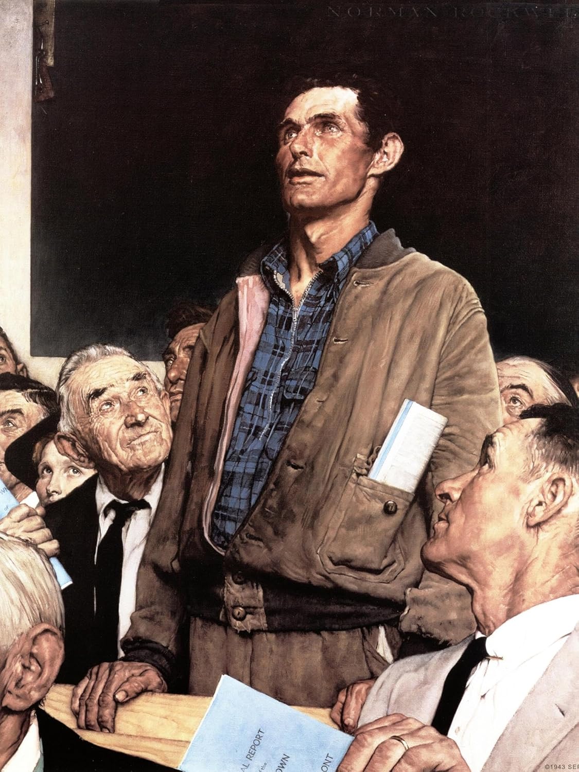 ART.COM Wall Giclee Print Freedom Of Speech, February 21,1943 by Norman Rockwell, 18" x 24" Unframed 24"L x 18"W Print Only