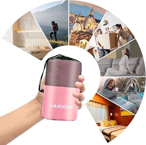 Miniatura 7 de JAICOM Sleeping Bag Liner, Travel Sheets & Adult Sleep Sack, Ultralight and Portable Summer Sleeping Bag - Ideal for Backpacking, Hotels and