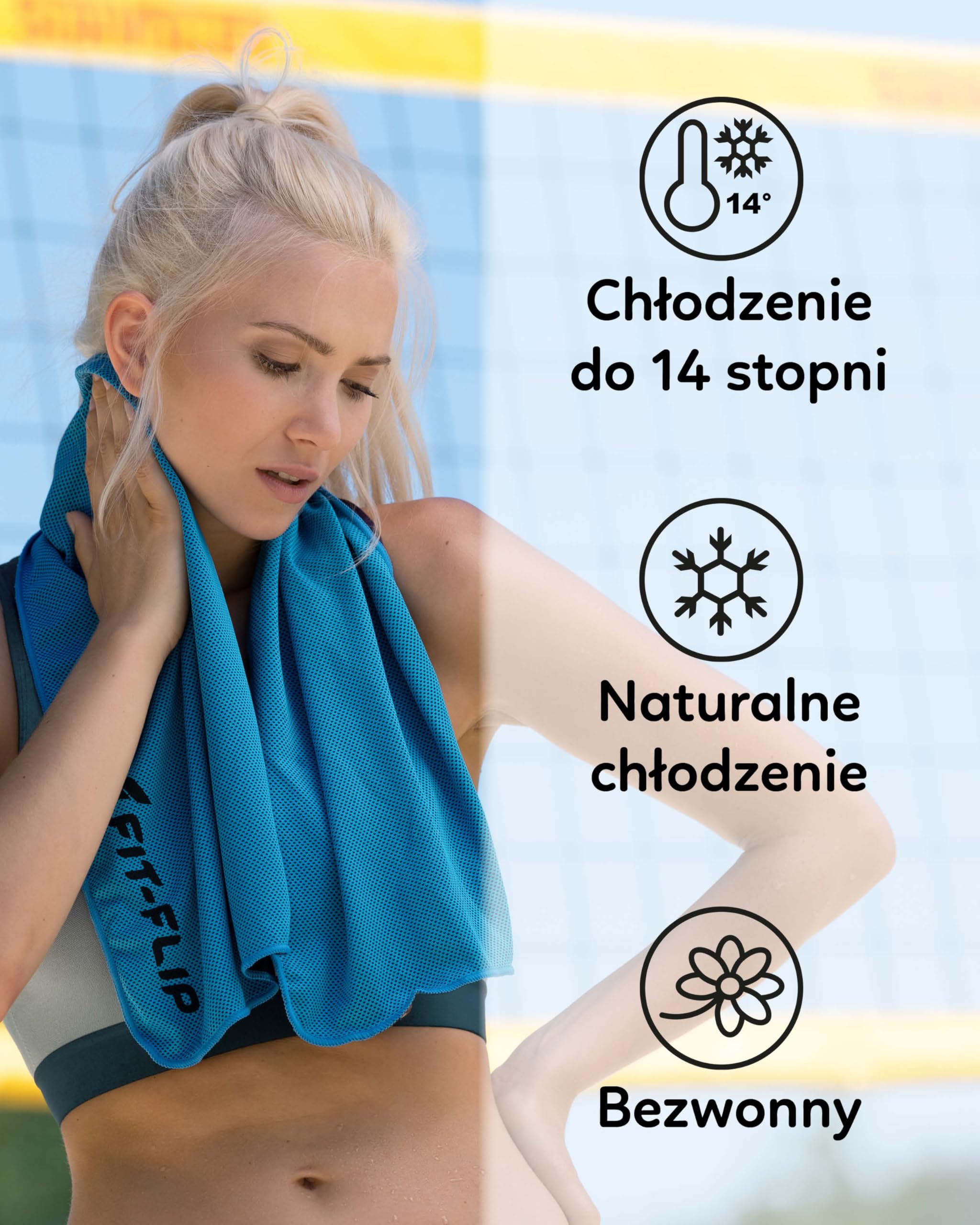 Zestaw 3 ręczników chłodzących – ręcznik chłodzący na wędrówki, bieganie, tenis, podróż – ręczniki chłodzące na szyję, ręczniki chłodzące, Airflip cooling towel
