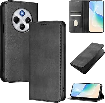Cover Compatible with Xiaomi Redmi A3 Pro,Compatible with Xiaomi Redmi A4 5G Card Slotting Wallet Phone Leather Case Black