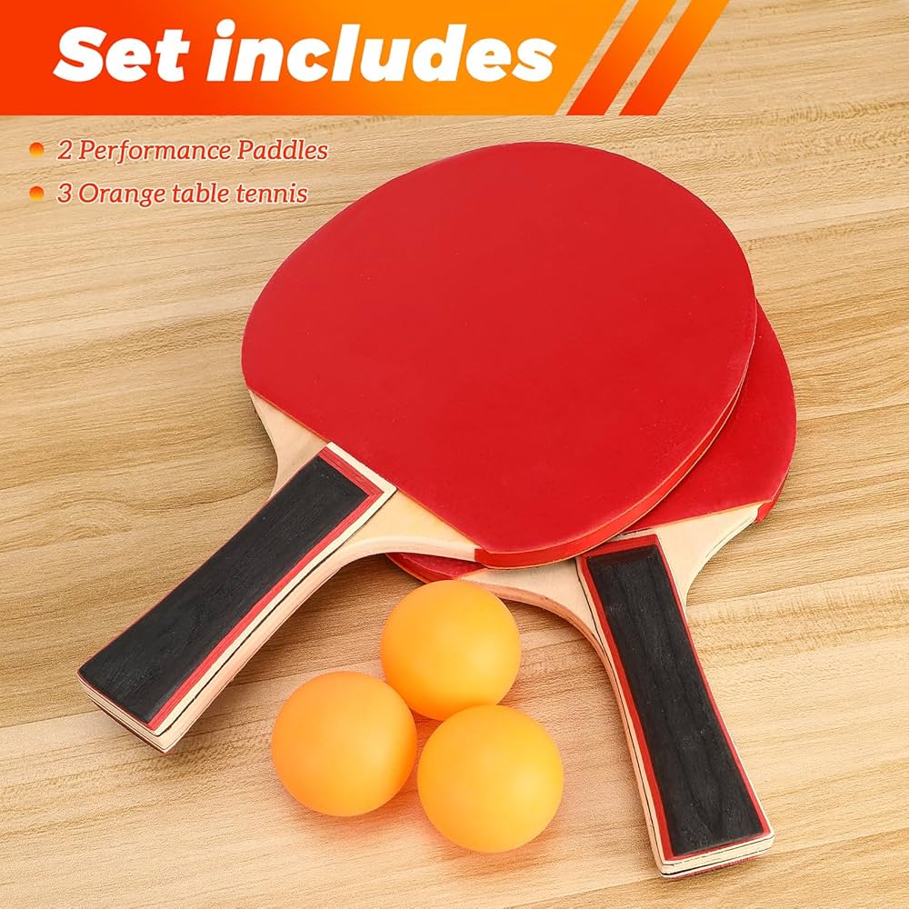 Kit Ping Pong Complet - 2 Raquettes + 3 Balles + Sac - Pour Débutants Et Experts