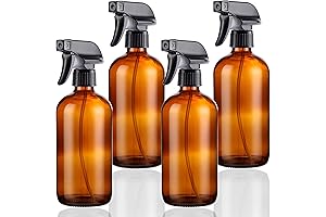 Amber Glass Cleaning Bottles 16oz 4 Pack