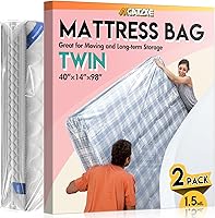 Vista 12 de Bolsa de plástico para colchón para mudanza y almacenamiento, funda impermeable para colchón, protector de colchón para suministros de mudanza