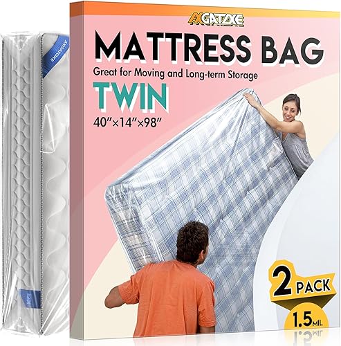 Miniatura 13 de Bolsa de plástico para colchón para mudanza y almacenamiento, funda impermeable para colchón, protector de colchón para suministros de mudanza -