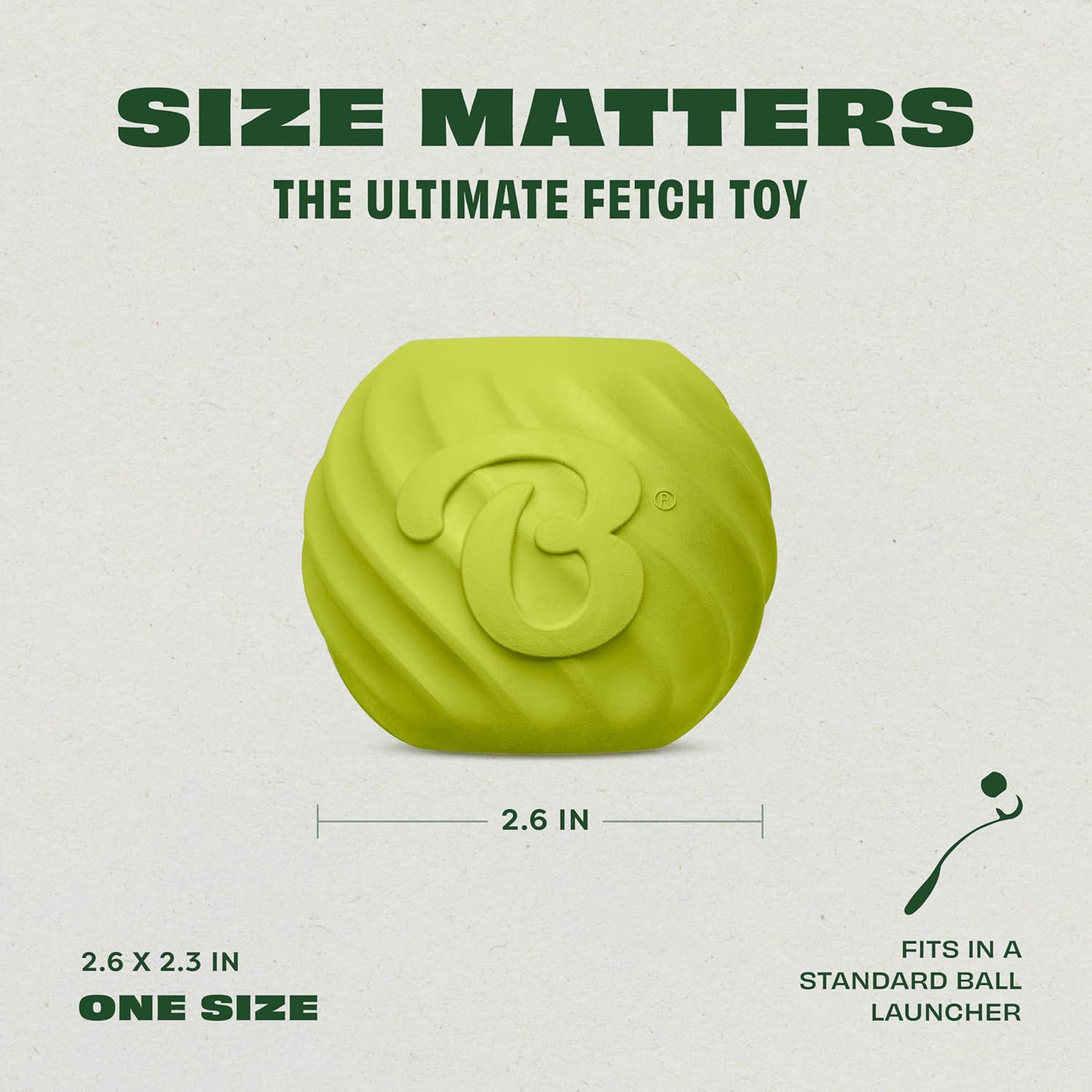 Benebone Natural Rubber Ball, 2-Pack | Natural Rubber, Extra Bouncy, Tooth-Friendly, Great for Fetch, Boredom Buster, Dishwasher Safe, Long-Lasting