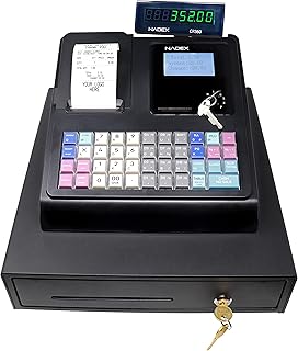 Nadex CR360 Cash Register, 4700 Lookups 50 Dept 50 Clerks, Quick Load Thermal Printer, Compact Size, Cash and Coin Drawer,...