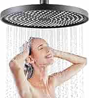 JINYOMFLY Regendusche 19 Zoll - 3 Duschmodi, Selbstreinigend, Chrom, Für Bad & Wellness