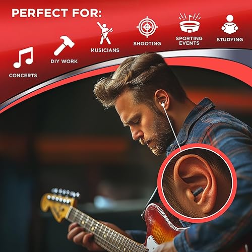 Miniatura 6 de Hearos Tapones para los oídos Rock 'n Roll Series con estuche gratis, 1 par de espuma