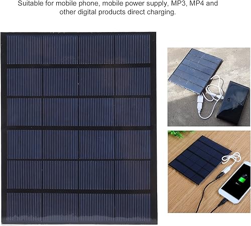 Miniatura 2 de 3.5W 6V USB panel solar, para teléfono móvil, fuente de alimentación móvil, MP3, MP4 y otros productos digitales, portátil al aire libre que viaja