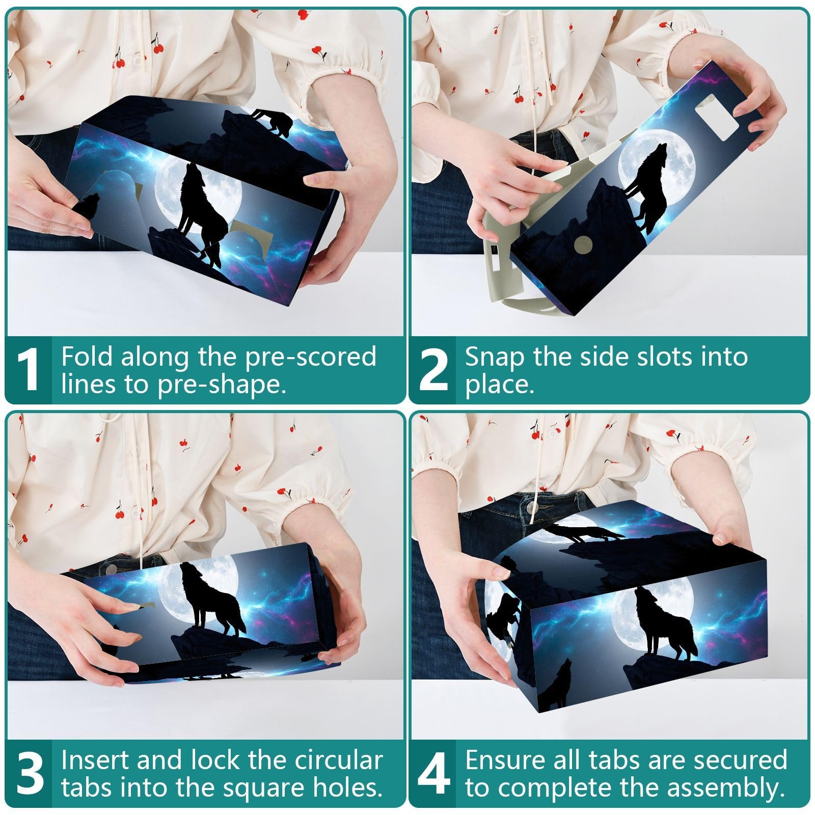 Porte-revues en polypropylène lisse coloré loup fluo