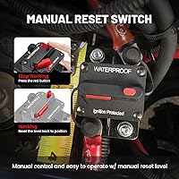 Vista 3 de RED WOLF - Disyuntor de circuito impermeable de 100 amperios para motor de arrastre de barco, vehículo marino, ATV, sistema de batería electrónica