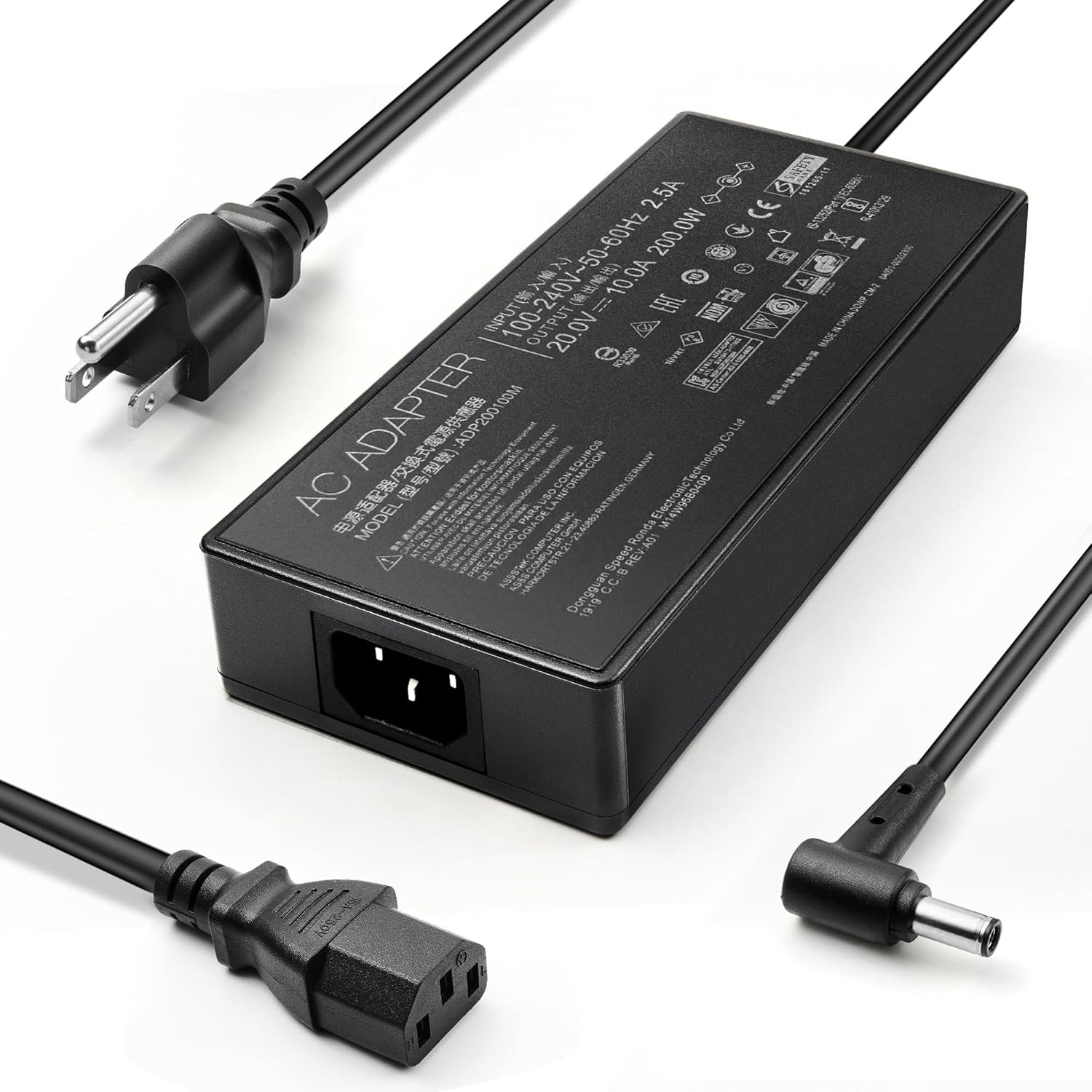 200W Charger Fit for Asus Rog Zephyrus G15 GA503QR Laptop 200W AC Adapter Power Charger