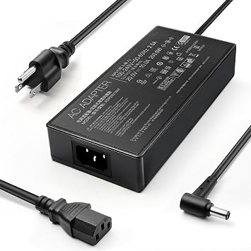 200W 6.03.7mm AC Charger Fit for ASUS ROG Zephyrus TUF Gaming, ADP-200JB D | Fit for ADP-200JB D A20-200P1A, FX506HM FX516PR GA503QM G513QE UX6404VI UX7602ZM 200W 20V10A ASUS gaming charger