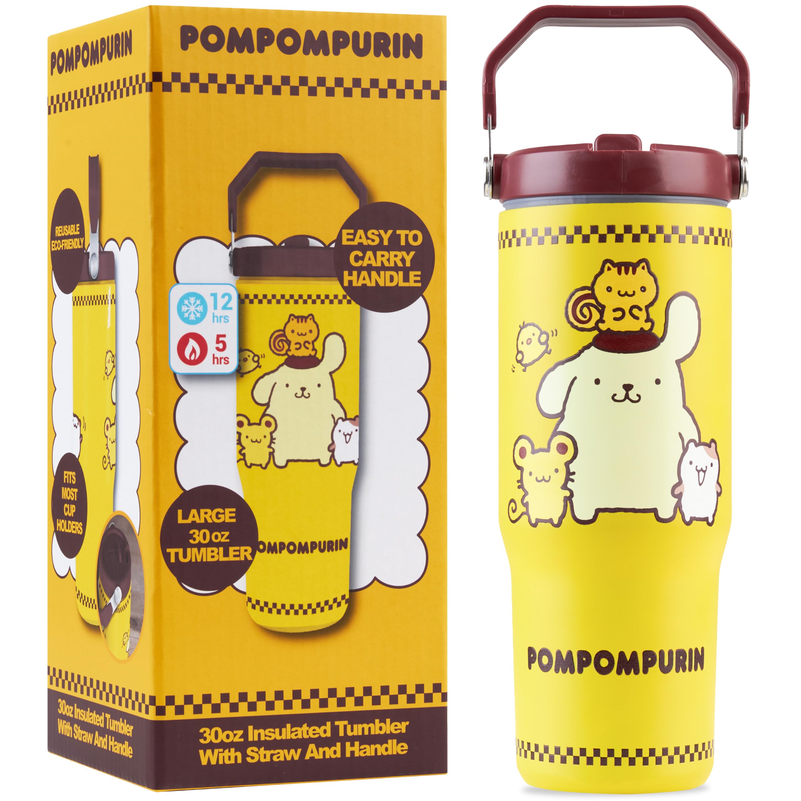 Get Trend Pompompurin Sanrio Insulated Tumbler 850ml, Stainless