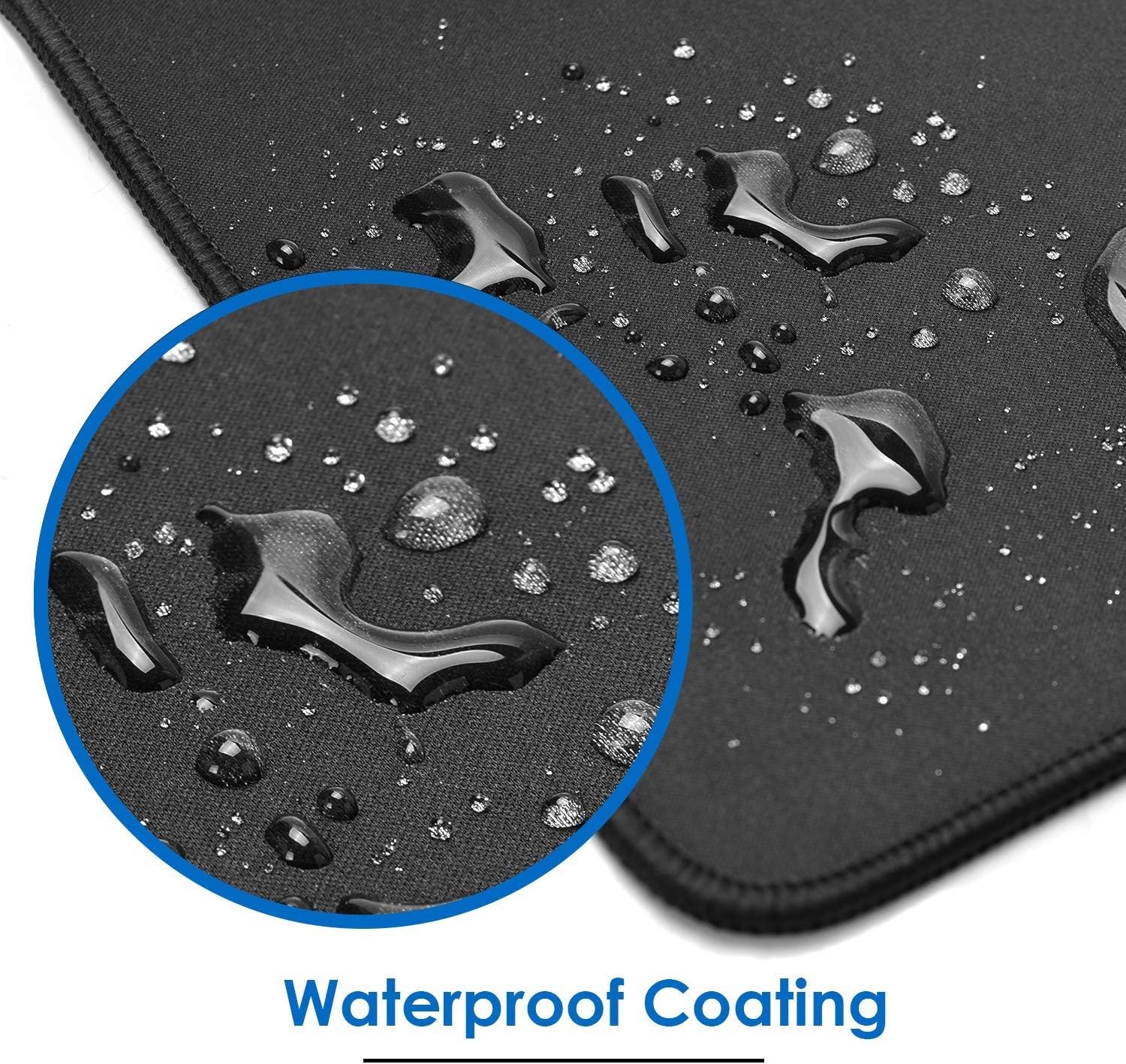 Extended Gaming Mouse Pad with Stitched Edges, Amazer-T Large Mousepad with Premium-Textured Cloth, Non-Slip Rubber Base, Waterproof Keyboard Pad, Mouse Mat for Gaming and Working - 80x30cm